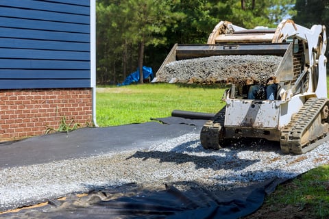 Gravel driveway preparation